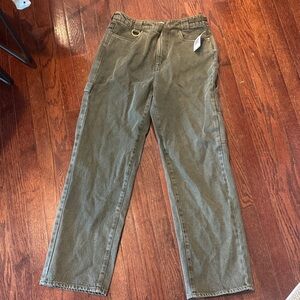 Roark Women's Moss Colored Relaxed Fit  Straight Leg Jeans